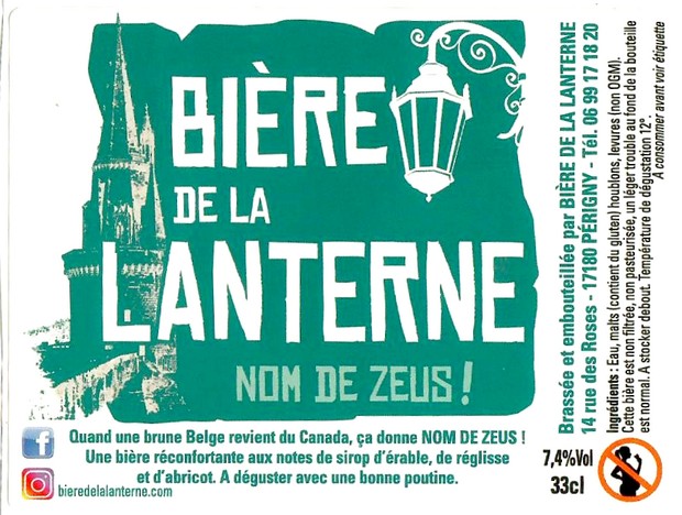Etiquette BIERE DE LA LANTERNE 10