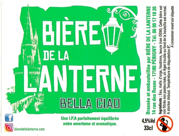 Etiquette BIERE DE LA LANTERNE 12