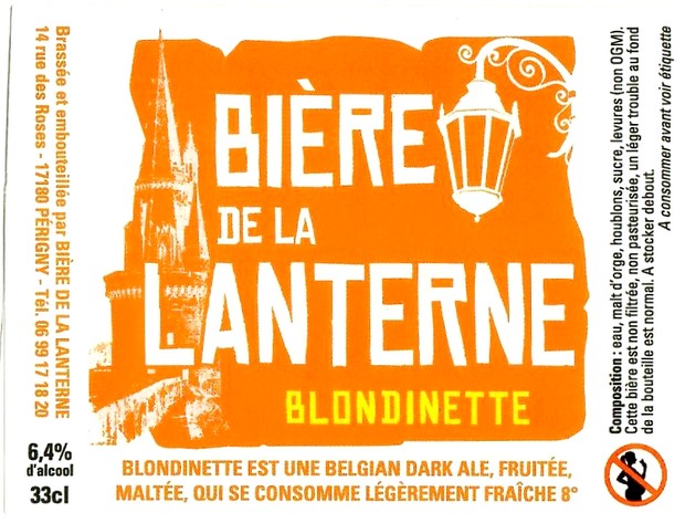 Etiquette BIERE DE LA LANTERNE 16