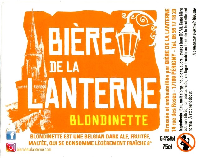 Etiquette BIERE DE LA LANTERNE 17