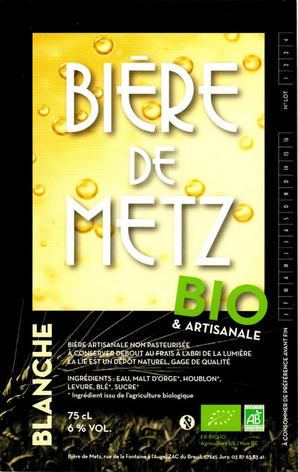 etiquette BRASSERIE BIERE DE METZ 01