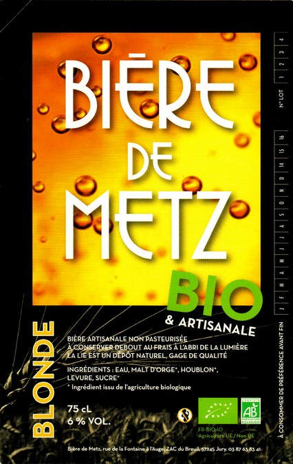etiquette BRASSERIE BIERE DE METZ 03