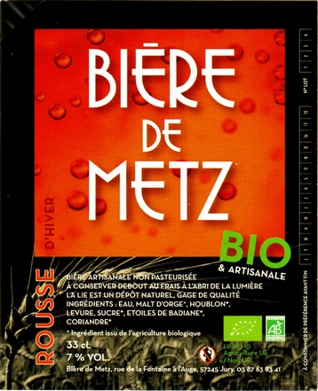 etiquette BRASSERIE BIERE DE METZ 08
