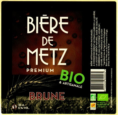 etiquette BRASSERIE BIERE DE METZ 18