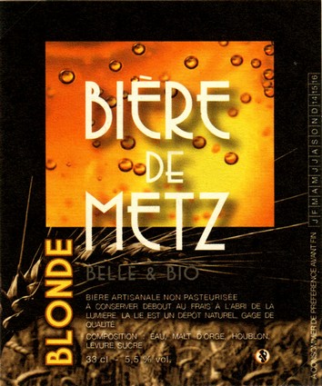 etiquette BRASSERIE BIERE DE METZ 29