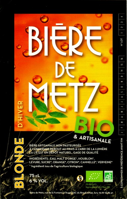 etiquette BRASSERIE BIERE DE METZ 31