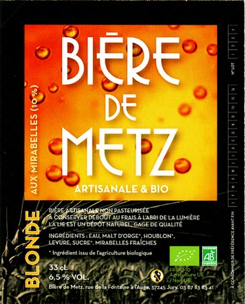 etiquette BRASSERIE BIERE DE METZ 32