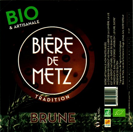 etiquette BRASSERIE BIERE DE METZ 37