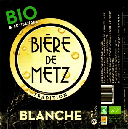 etiquette BRASSERIE BIERE DE METZ 39