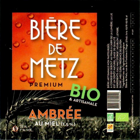 Etiquette BRASSERIE BIERE DE METZ 41