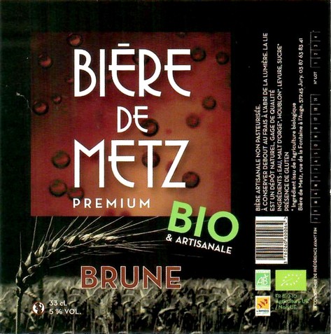 Etiquette BRASSERIE BIERE DE METZ 45
