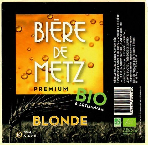 Etiquette BRASSERIE BIERE DE METZ 46