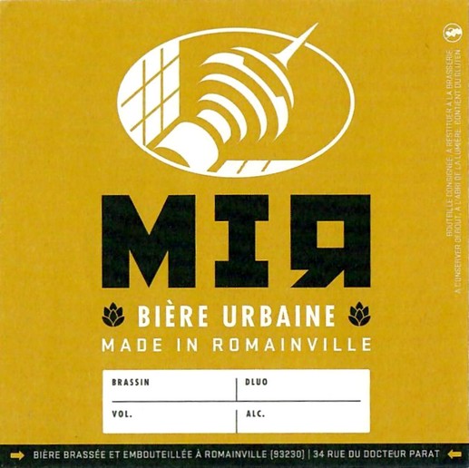 Etiquette BRASSERIE BIERE MIR 12