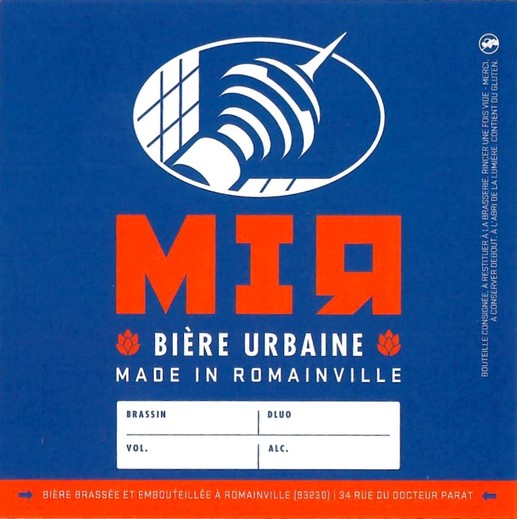 Etiquette BRASSERIE BIERE MIR 13