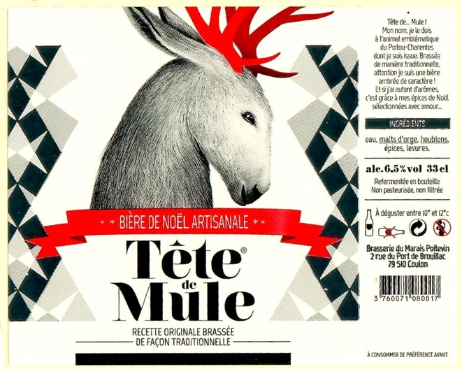 Etiquette BRASSERIE BIERE TETE DE MULE 04