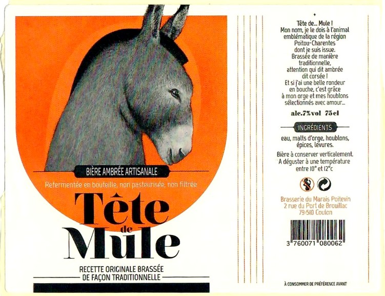 Etiquette BRASSERIE BIERE TETE DE MULE 05