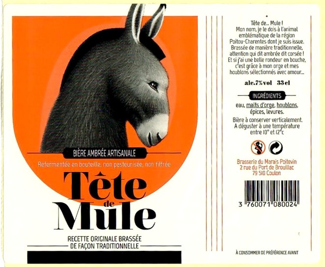 Etiquette BRASSERIE BIERE TETE DE MULE 06