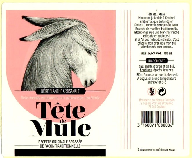 Etiquette BRASSERIE BIERE TETE DE MULE 07