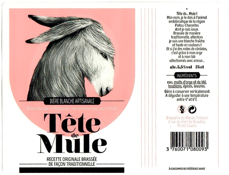 Etiquette BRASSERIE BIERE TETE DE MULE 08