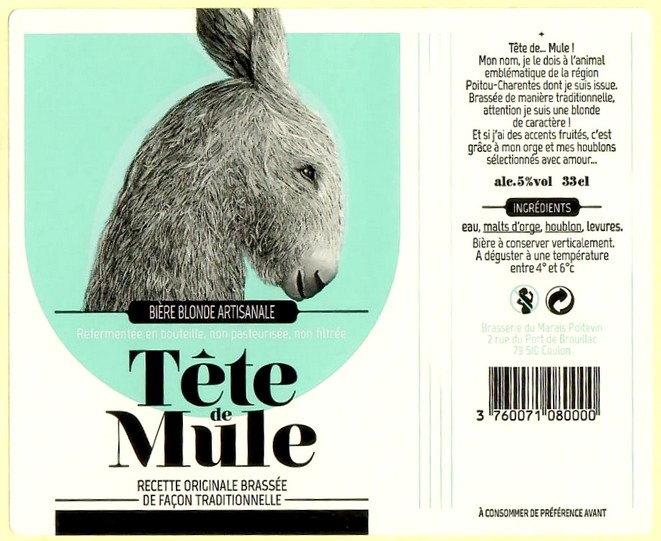 Etiquette BRASSERIE BIERE TETE DE MULE 09