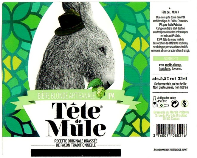 Etiquette BRASSERIE BIERE TETE DE MULE 10