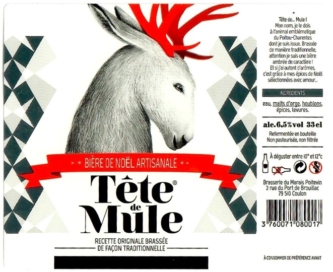 Etiquette BRASSERIE BIERE TETE DE MULE 12