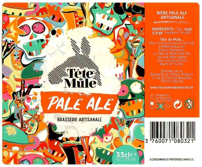Etiquette BRASSERIE BIERE TETE DE MULE 13