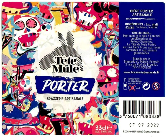 Etiquette BRASSERIE BIERE TETE DE MULE 14