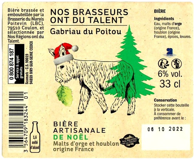 Etiquette BRASSERIE BIERE TETE DE MULE 16