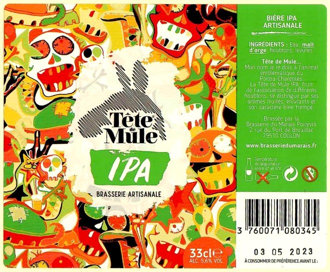 Etiquette BRASSERIE BIERE TETE DE MULE 17