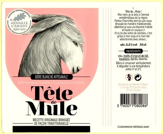 Etiquette BRASSERIE BIERE TETE DE MULE 18