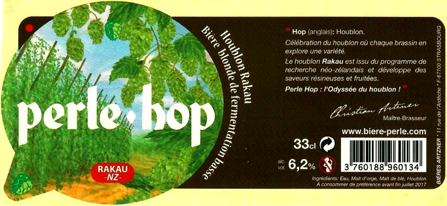 etiquette BRASSERIE BIERES ARTZNER 13