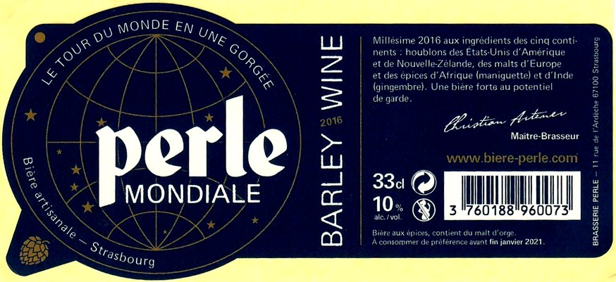 etiquette BRASSERIE BIERES ARTZNER 20