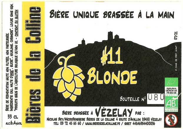 Etiquette BRASSERIE BIERES DE LA COLLINE 02