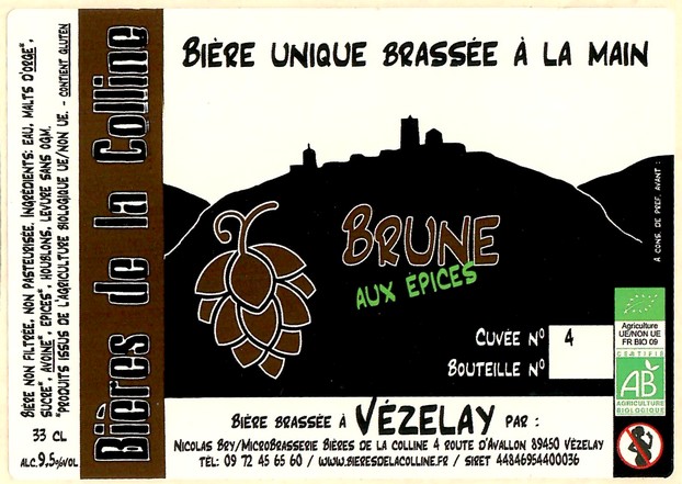 Etiquette BRASSERIE BIERES DE LA COLLINE 03