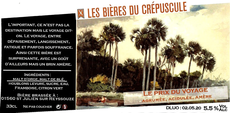 BRASSERIE LES BIERES DU CREPUSCULE 16 etiquette BRASSERIE LES BIERES DU CREPUSCULE 16