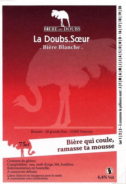 etiquette BRASSERIE BIERES DU DOUBS 08