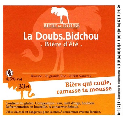 etiquette BRASSERIE BIERES DU DOUBS 12