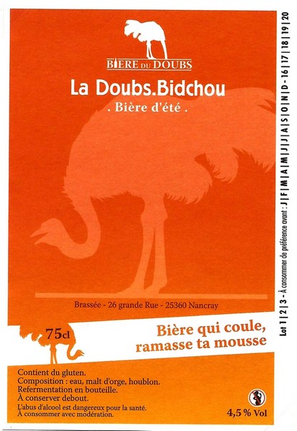 etiquette BRASSERIE BIERES DU DOUBS 13