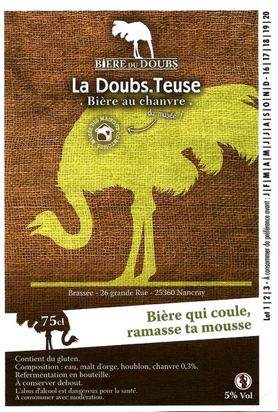 etiquette BRASSERIE BIERES DU DOUBS 20