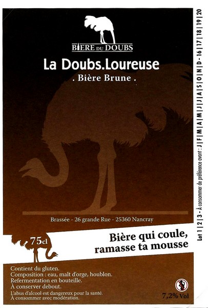 etiquette BRASSERIE BIERES DU DOUBS 25