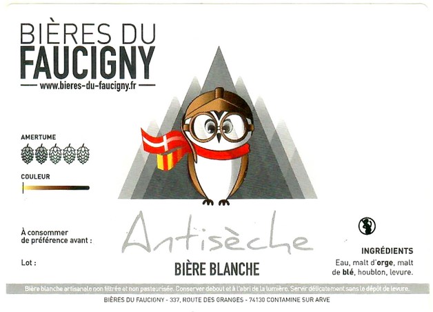 Etiquette BRASSERIE BIERES DU FAUCIGNY 11