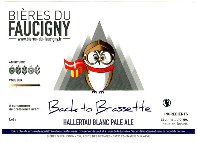 Etiquette BRASSERIE BIERES DU FAUCIGNY 12