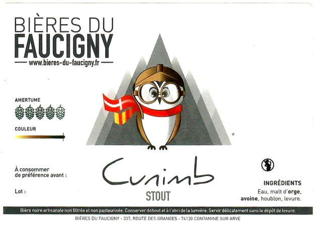 Etiquette BRASSERIE BIERES DU FAUCIGNY 13