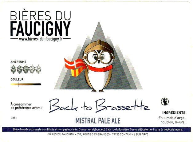 Etiquette BRASSERIE BIERES DU FAUCIGNY 15