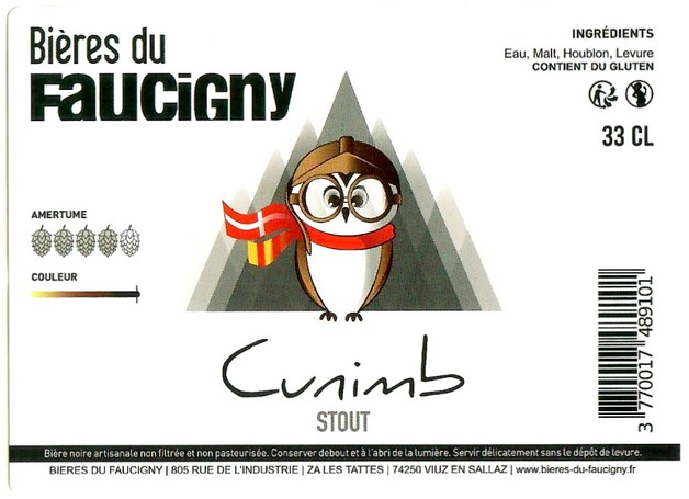 Etiquette BRASSERIE BIERES DU FAUCIGNY 16