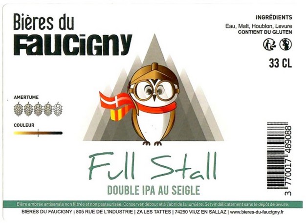 Etiquette BRASSERIE BIERES DU FAUCIGNY 17