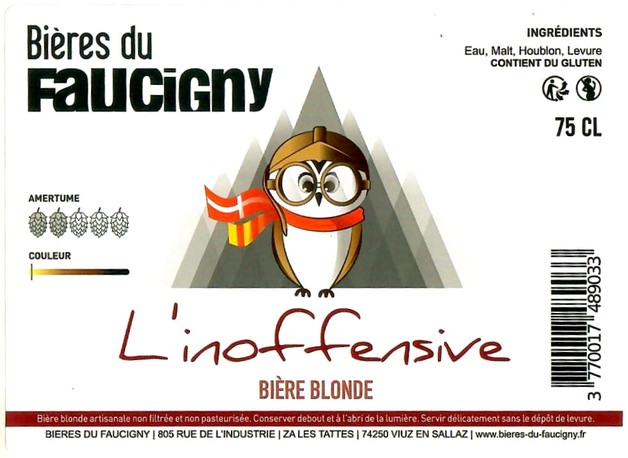 Etiquette BRASSERIE BIERES DU FAUCIGNY 21