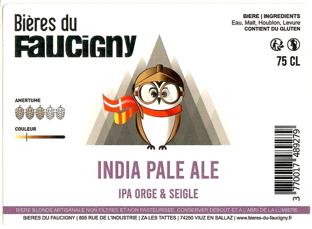 Etiquette BRASSERIE BIERES DU FAUCIGNY 23