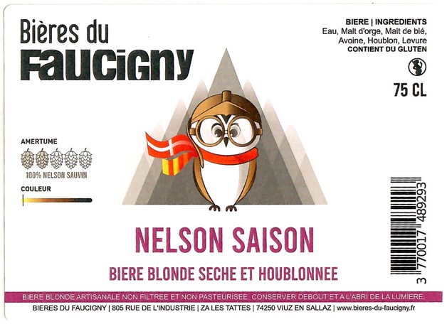 Etiquette BRASSERIE BIERES DU FAUCIGNY 24